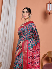 Digital Printed Art Silk Saree