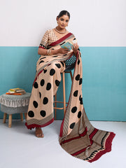 Printed Satin Saree