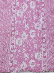 Neck Embroidered Cotton Blend Unstitched Suit With Dupatta