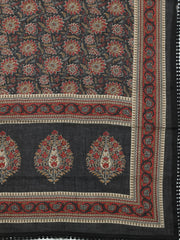 Embroidered Cotton Blend Unstitched Suit With Pant Dupatta