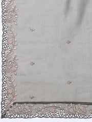 Embroidered Tissue Unstitched Suit With Dupatta