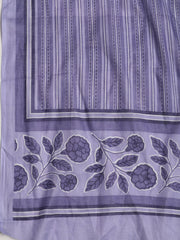 Printed Cotton Blend Unstitched Suit With Dupatta