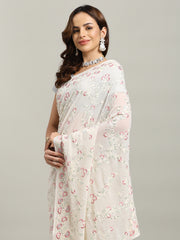 Cutdana Embroidery Georgette Saree