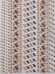 Printed Cotton Blend Unstitched Suit With Dupatta