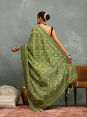 Resham Booti Woven Cotton Blend Saree