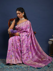 Woven Design Art Silk Unstitched Suit With Pant & Dupatta