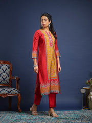 Printed Muslin Kurta With Pant & Dupatta