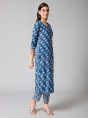 Printed Cotton Kurta Set