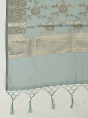 Woven Design Chanderi Unstitched Suit With Pant & Dupatta