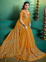Woven Printed Georgette Saree