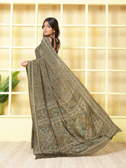 Digital Printed Crepe Saree