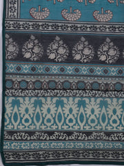 Printed Cotton Blend Unstitched Suit With Dupatta