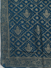 Woven Design Chanderi Unstitched Suit With Dupatta