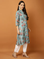 Printed Cotton Blend Kurta