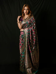 Woven Design Satin Saree