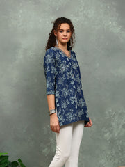 Printed Denim Kurti