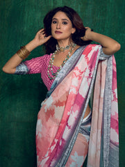 Printed Georgette Saree