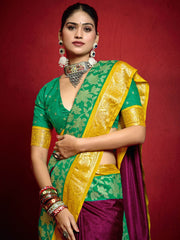 Abstract Printed Art Silk Saree