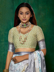 Abstract Print Georgette Saree