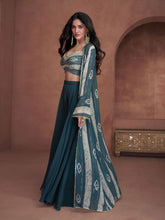 Embroidered Georgette Suit With Pant & Dupatta