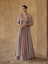 Embelished Chinon Kurta With Pants & Dupatta