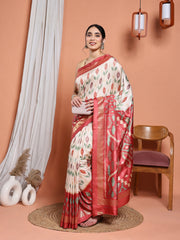 Digital Printed Art Silk Saree