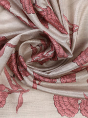 Printed Chanderi Unstitched Suit With Dupatta