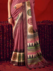 Digital Printed Art Silk Saree