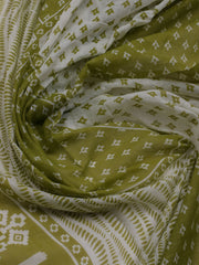 Printed Cotton Blend Unstitched Suit With Dupatta