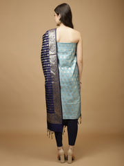 Woven Chanderi Unstitched Suit Piece With Dupatta