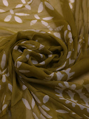 Printed Cotton Blend Unstitched Suit With Dupatta