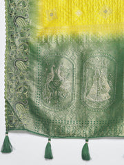 Zari Border Booti Art Silk Woven Saree