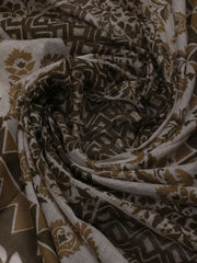 Printed Cotton Blend Unstitched Suit With Dupatta