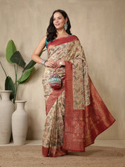 Printed Dola Silk Saree