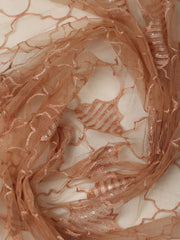 Embroidered Chanderi Unstitched Suit With Pant & Dupatta