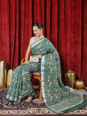 Digital Printed Art Silk Saree