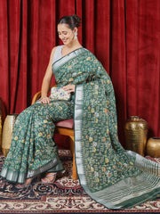 Digital Printed Art Silk Saree