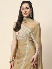 Embroidered Handloom Unstitched Suit Piece With Dupatta