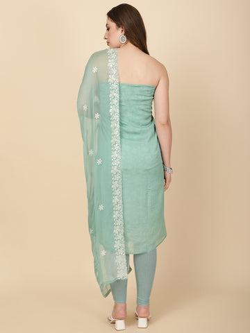 Chinnon Embroidered Unstitched Suit Piece With Dupatta
