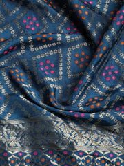 Embroidered Chanderi Unstitched Suit With Dupatta