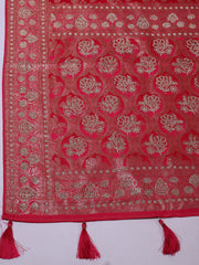 Embelished Satin Rani Saree