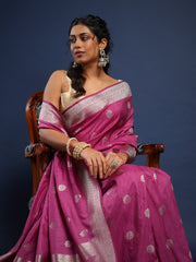 Woven Design Art Silk Unstitched Suit With Pant & Dupatta