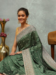 Zari Embroidered Tussar Saree