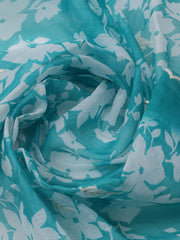 Neck Embroidered Chanderi Unstitched Suit With Dupatta