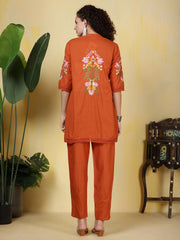 Printed Cotton Blend Kurta With Pants