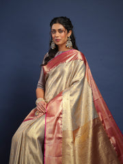 Woven Design Art Silk Unstitched Suit With Pant & Dupatta