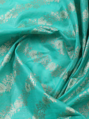 Woven Design Chanderi Unstitched Suit With Pant & Dupatta