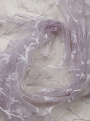 Embroidered Chanderi Unstitched Suit With Pant & Dupatta