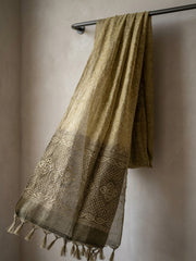 Embroidered Tissue Unstitched Suit With Pant & Dupatta