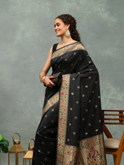 Woven Border Art Silk Saree